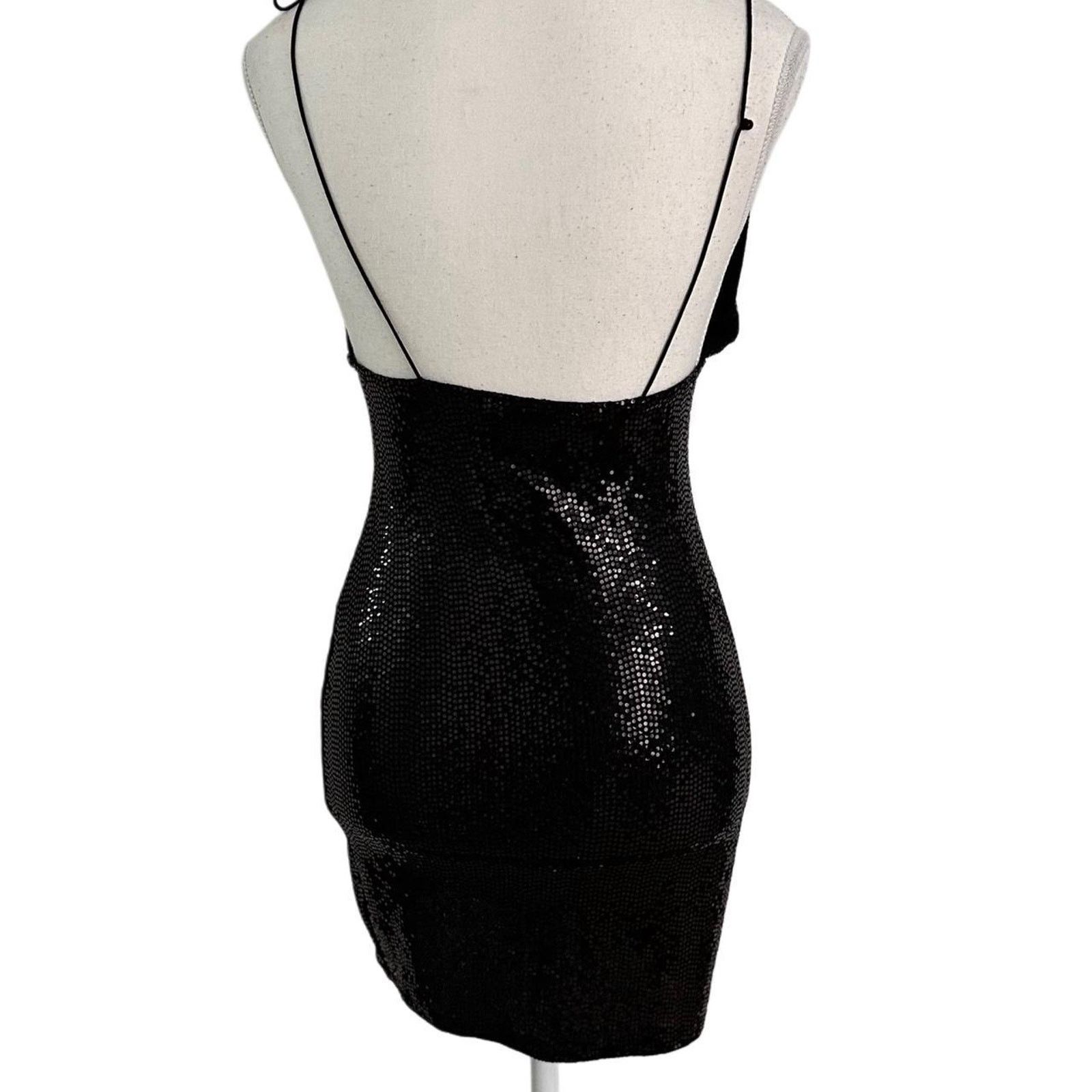 & Other Stories Better Be Black Sequin Going Out Dress Size S / US 4 / IT 40 - 3 Thumbnail