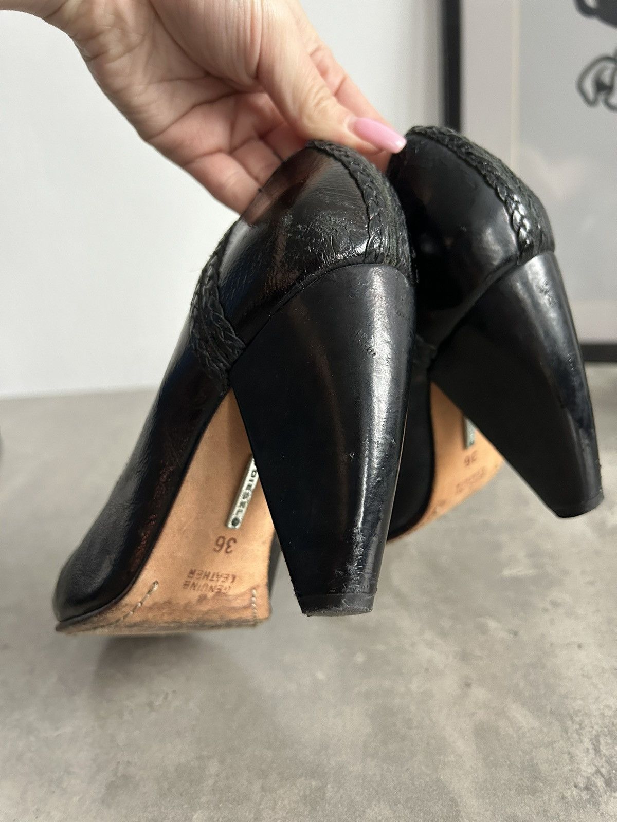 Diesel × Japanese Brand × Vintage Diesel Vintage Avant Garde Heels leather Y2K Size US 6 / IT 36 - 5 Thumbnail