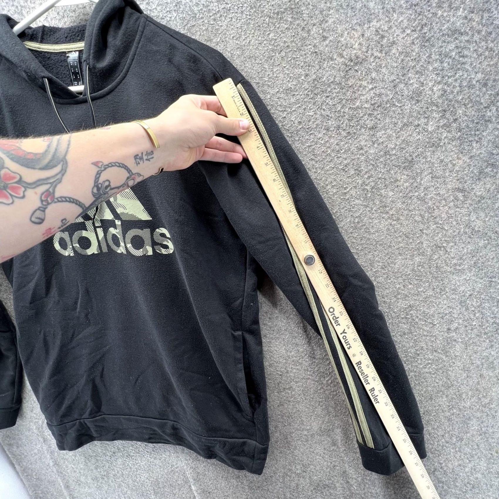 Adidas Adidas Hoodie Mens Medium Black Camo Logo 3 Stripes Fleece Pullover Sweatshirt Size US M / EU 48-50 / 2 - 5 Thumbnail