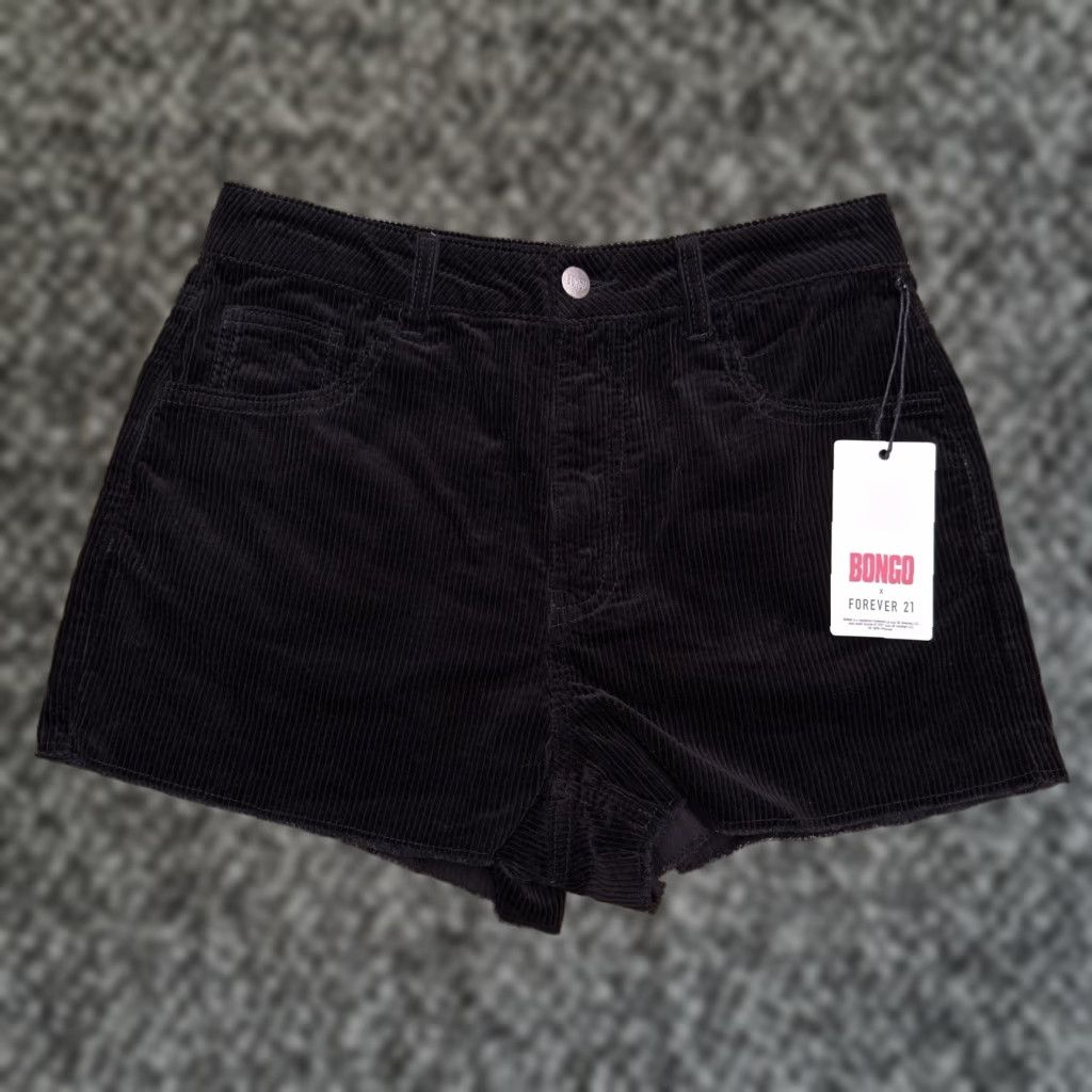 Forever 21 Forever 21 Bongo Corduroy Shorts Womens Medium Black Cut Off New Size 32" / US 10 / IT 46 - 1 Thumbnail