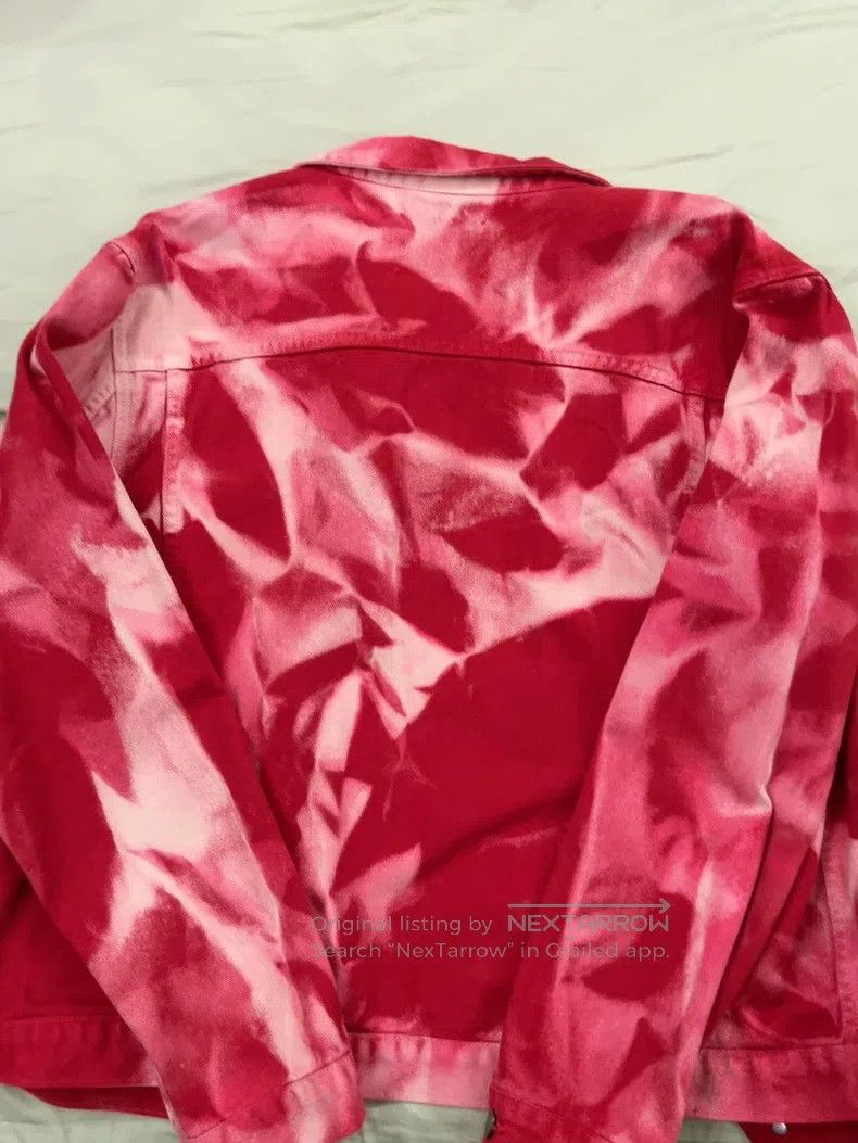 424 424 Red Washed Denim Jacket Size US XL / EU 56 / 4 - 4 Thumbnail