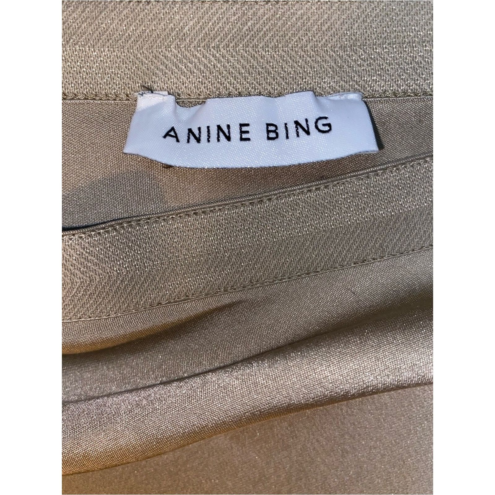 Anine Bing Anine Bing $300 Biege Satin Erin Silk Skirt MEDIUM EUC Size 30" / US 8 / IT 44 - 3 Thumbnail