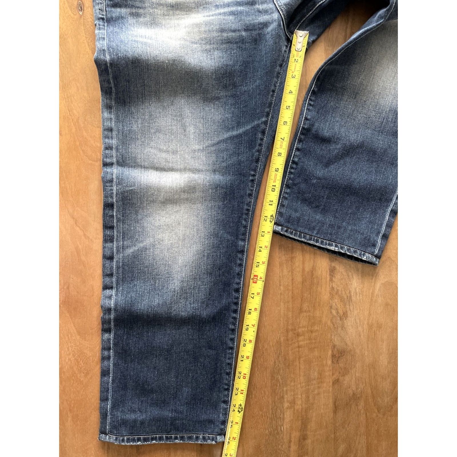 Vintage AG Adriano Goldschmied The Tellis Jeans Mens 36x26 Slim Straight Denim Blue 5-Pocket Smid Stretch Mens Size US 36 / EU 52 - 7 Thumbnail