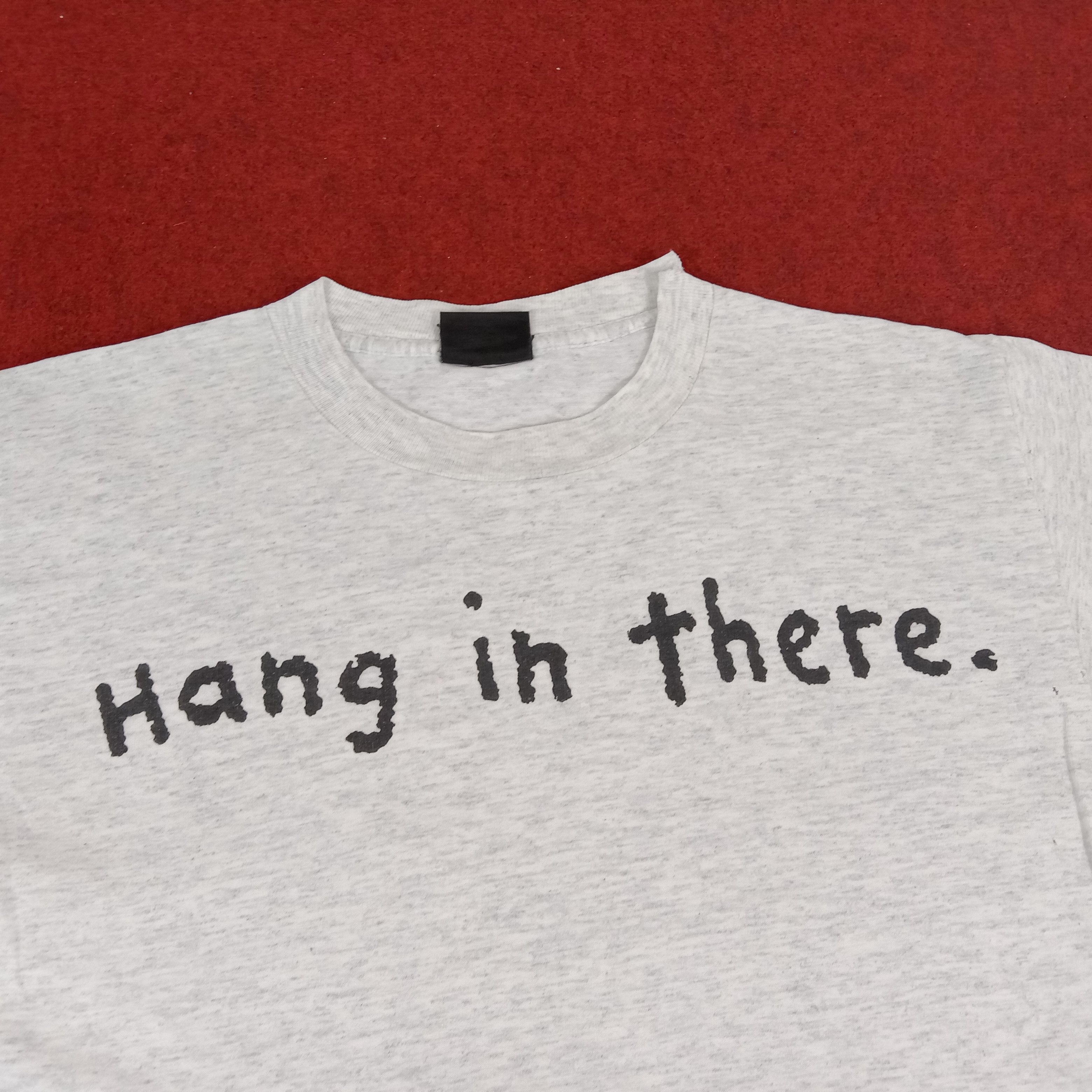 Changes × Vintage Fido Dido Cartoon Hang In There Design Vintage Tshirt Size US M / EU 48-50 / 2 - 7 Thumbnail