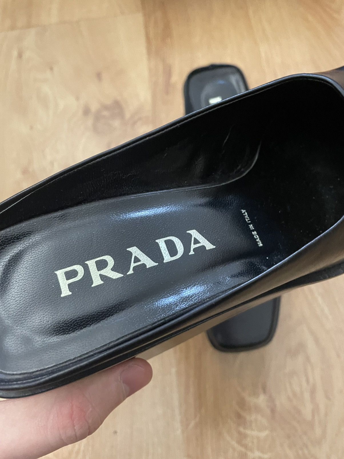 Prada Prada plateau leather slides Size US 7.5 / IT 37.5 - 8 Thumbnail