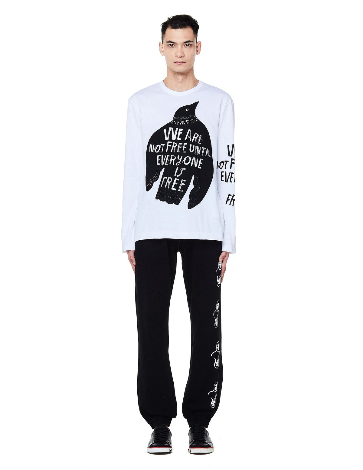 Comme des Garcons Homme Plus Comme des Garcons Homme Plus White "We Are Not Free" Shirt Size US L / EU 52-54 / 3 - 2 Thumbnail