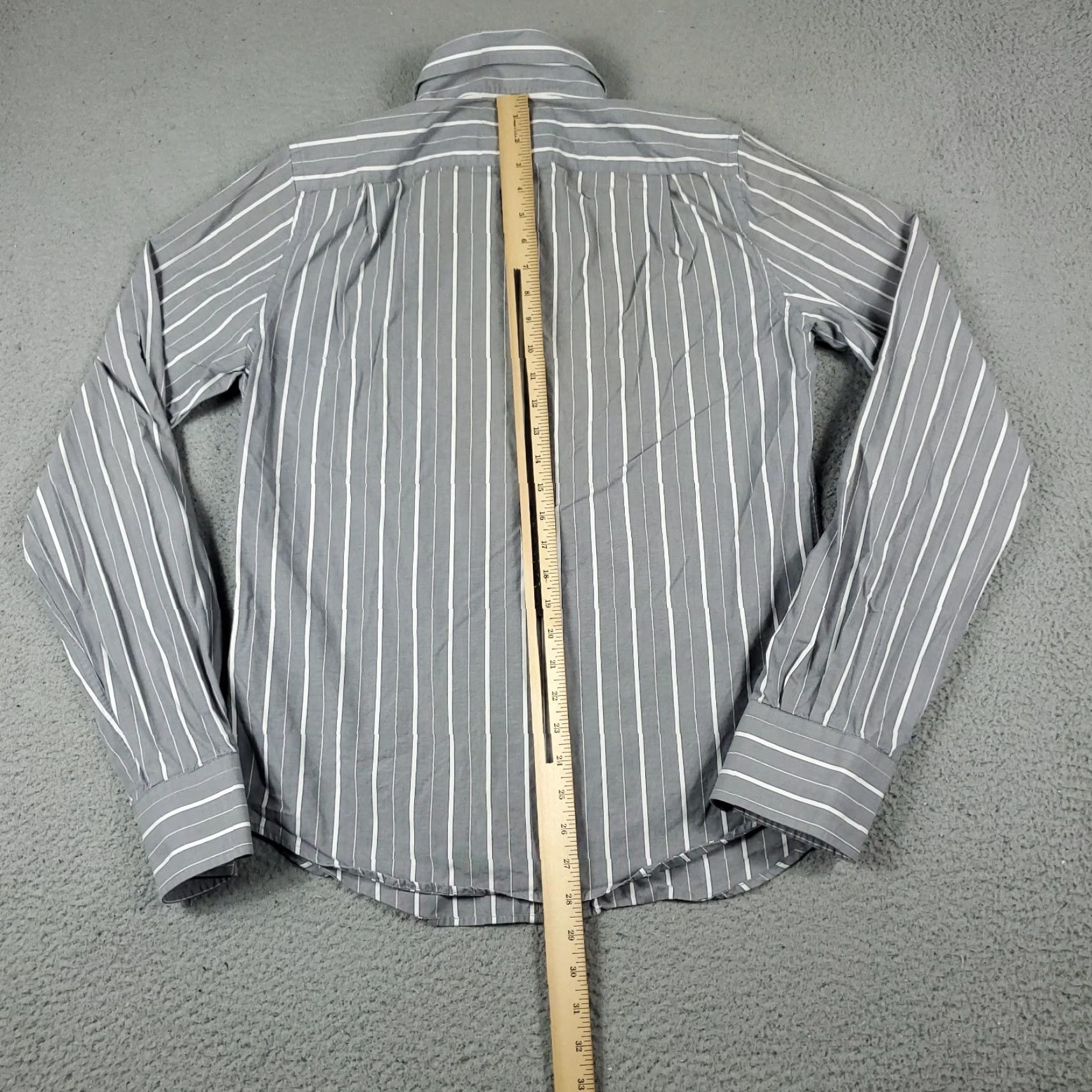 Abercrombie & Fitch VINTAGE Abercrombie & Fitch Shirt Men Medium Gray Striped Button-Up Long Sleeve Formal Casual 90s Preppy Mens Size US M / EU 48-50 / 2 - 5 Thumbnail