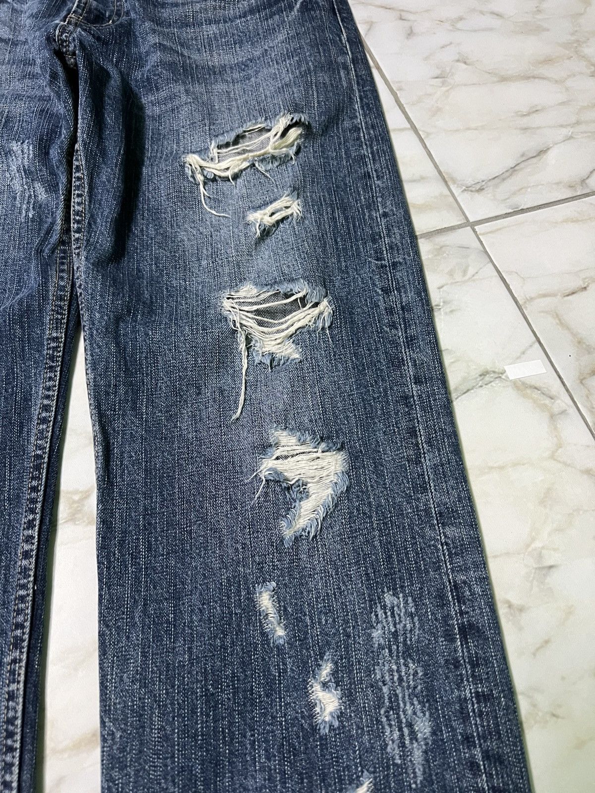 Beauty Beast × If Six Was Nine × Japanese Brand 💥Insane 90’s Style Japanese Sorridere Distress Washed Jean Size US 33 - 6 Thumbnail