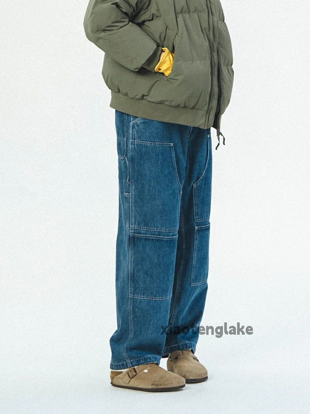 Jean Unisex outdoor utility loose baggy hiphop cargo pants Size US 36 / EU 52 - 4 Thumbnail