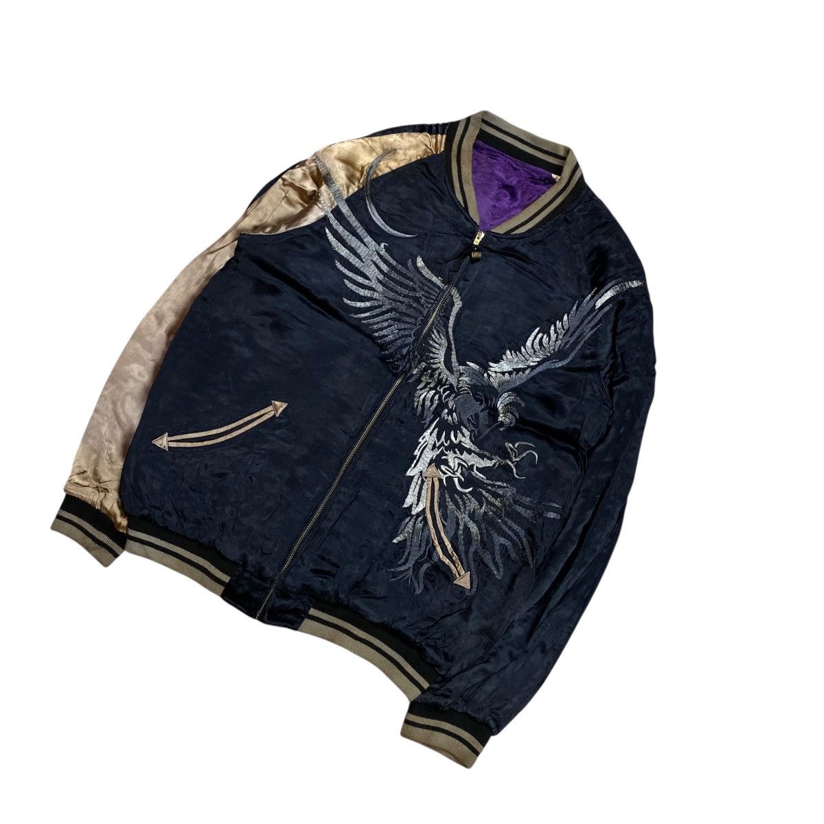 Tailor Toyo Miyamusubi Phoenix Embroidery Sukajan Reversible Jacket Size US XL / EU 56 / 4 - 2 Thumbnail