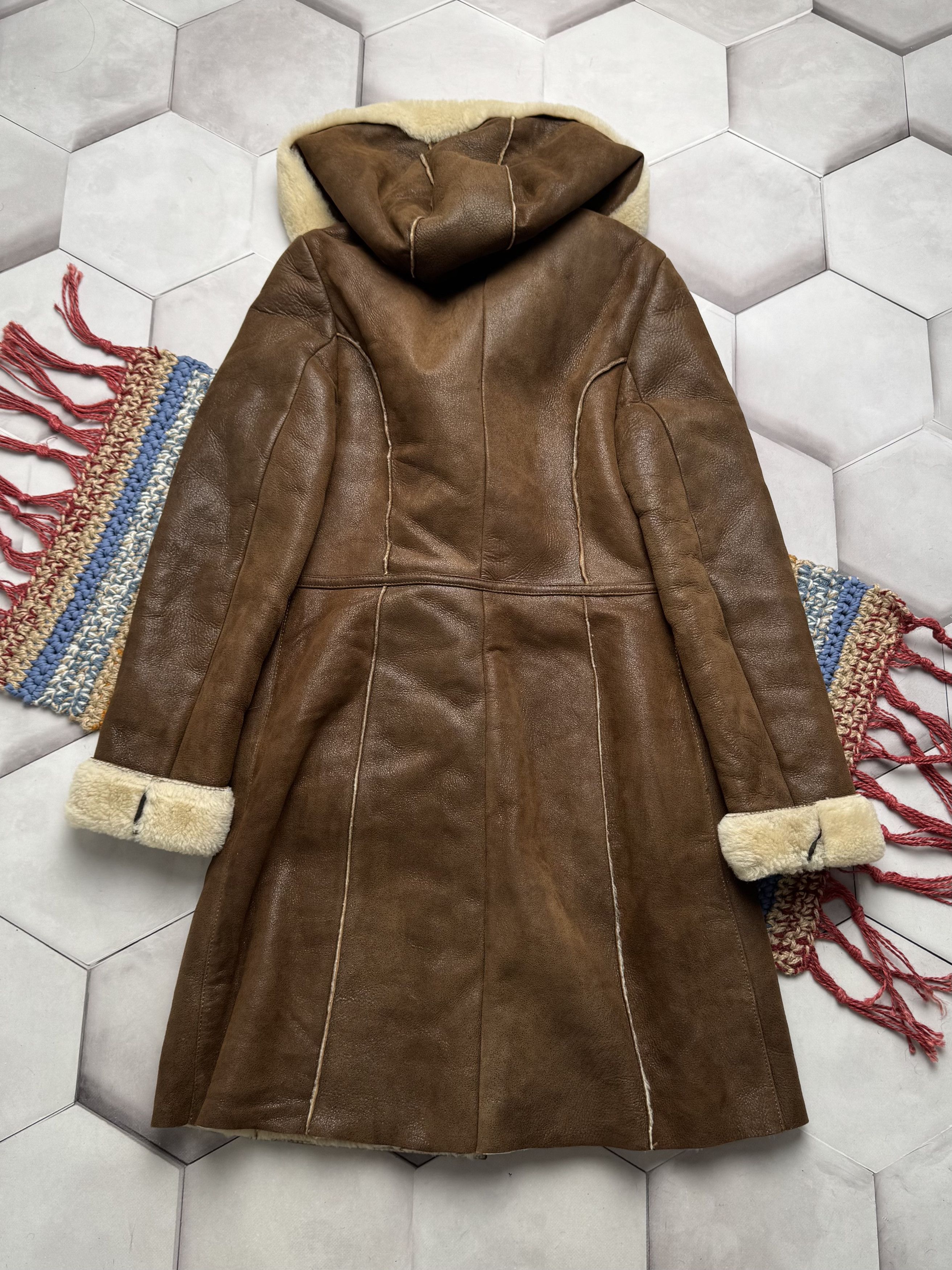 Japanese Brand Vintage Real Sheepskin Hooded Coat (E4) Size S / US 4 / IT 40 - 10 Thumbnail