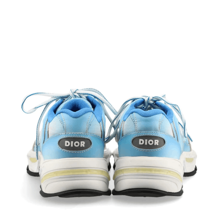 Dior CD1 Leather Fabric Men's Sneakers Blue x White Size US 8 / EU 41 - 6 Thumbnail