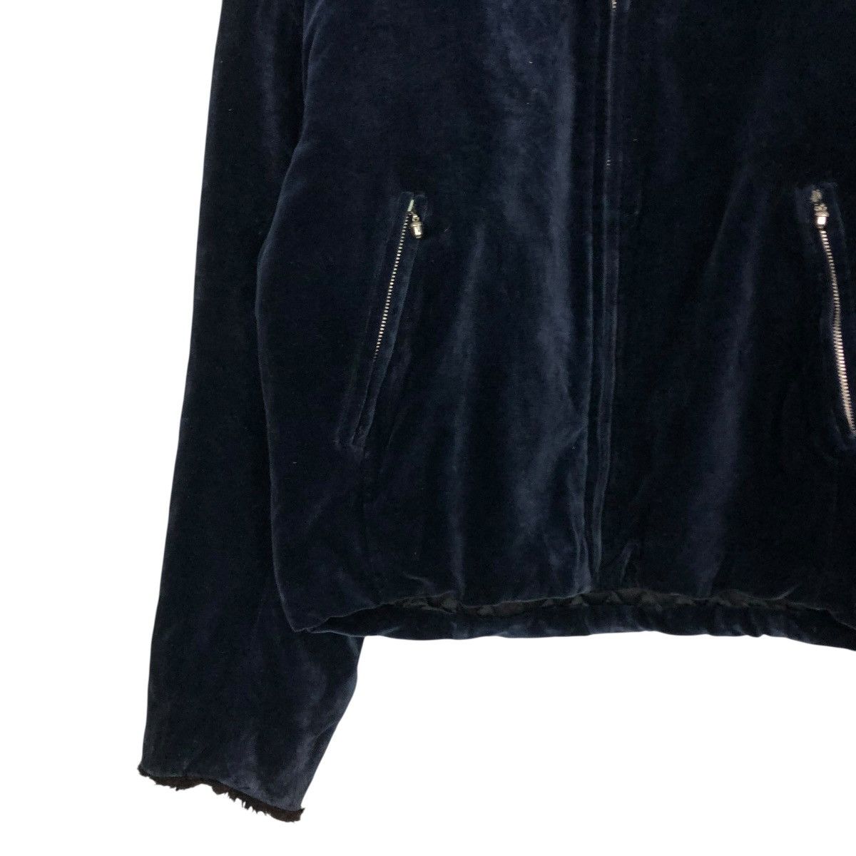 Japanese Brand 🔥RICH DARK BLUE BOMBER JACKET FUR INTERIOR ISSEY MIYAKE Size US L / EU 52-54 / 3 - 6 Thumbnail