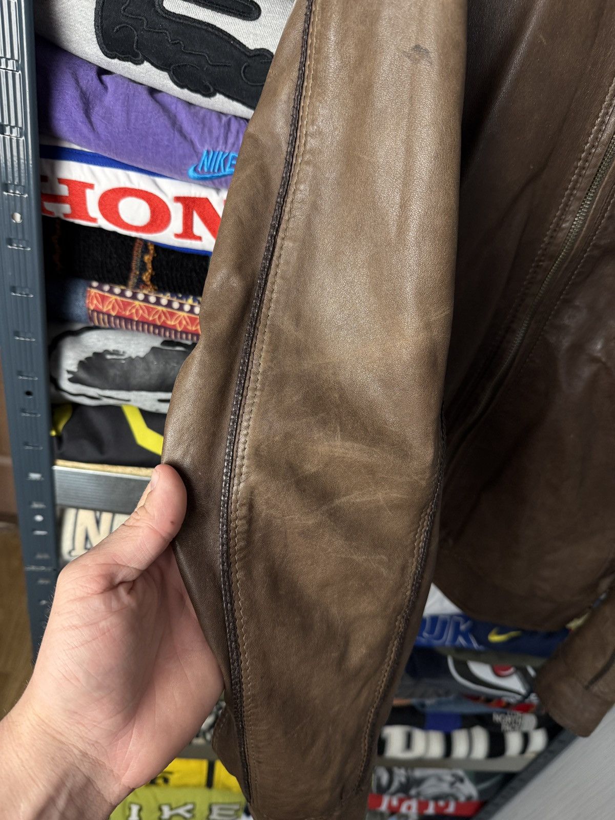 Gimo's Gimos Pelle Leather Bomber Jacket Japanese Style Size US L / EU 52-54 / 3 - 12 Thumbnail