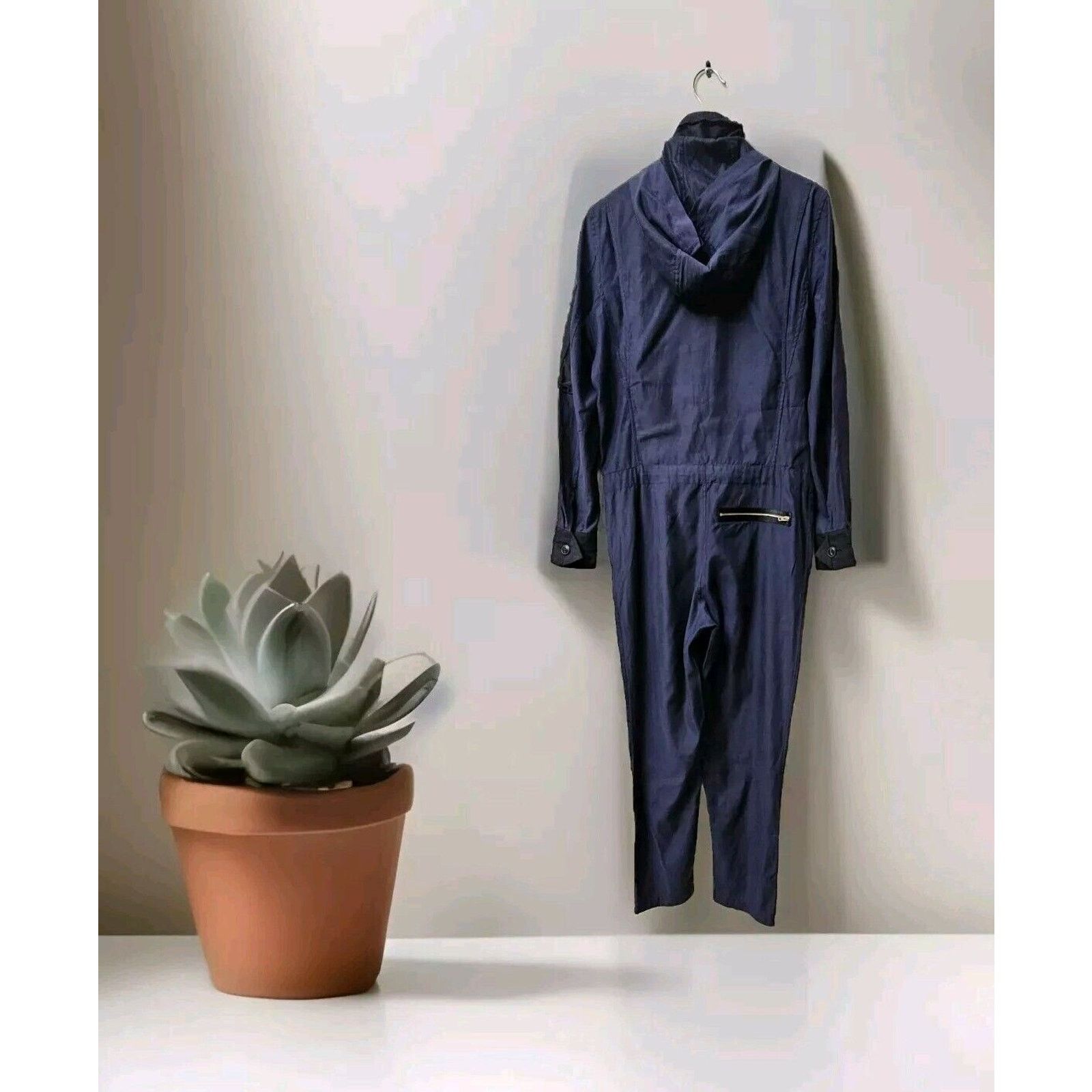 Rag & Bone Rag & Bone Indigo Claire Jumpsuit Zip Ankle Hidden Buttons 2 Size 27" / US 4 / IT 40 - 5 Thumbnail