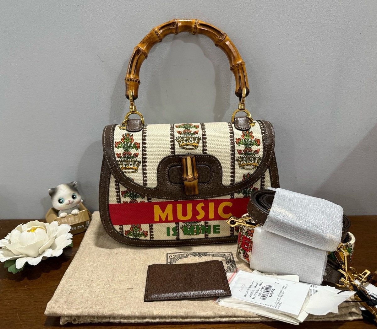 Gucci Gucci 100 Centennial Music Bamboo 1947 Handle Bag Size ONE SIZE - 1 Thumbnail