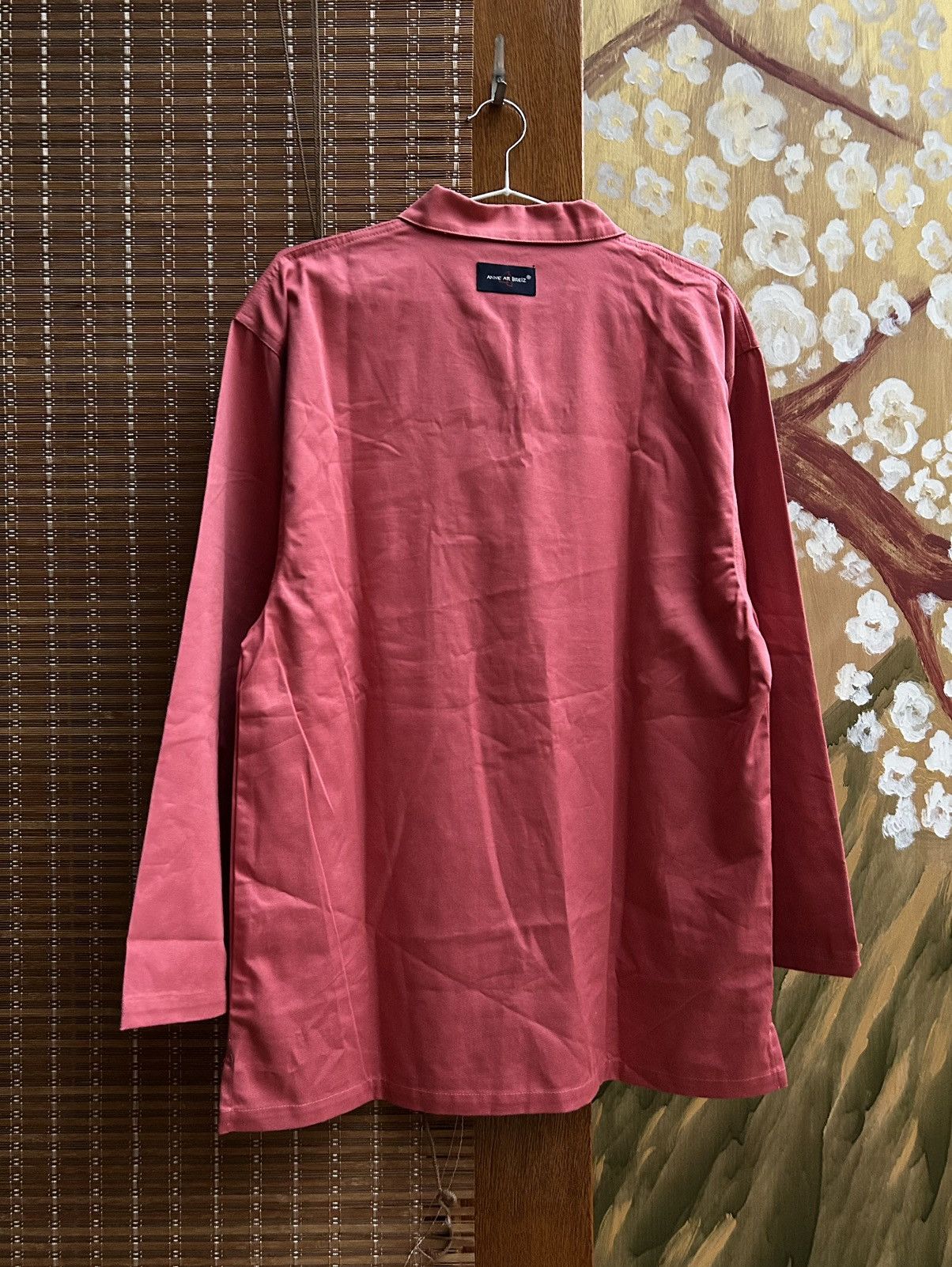 Vintage Anne At Breiz Vareuse Coral Red Drill Fisherman Smock Jacket Size US M / EU 48-50 / 2 - 2 Thumbnail