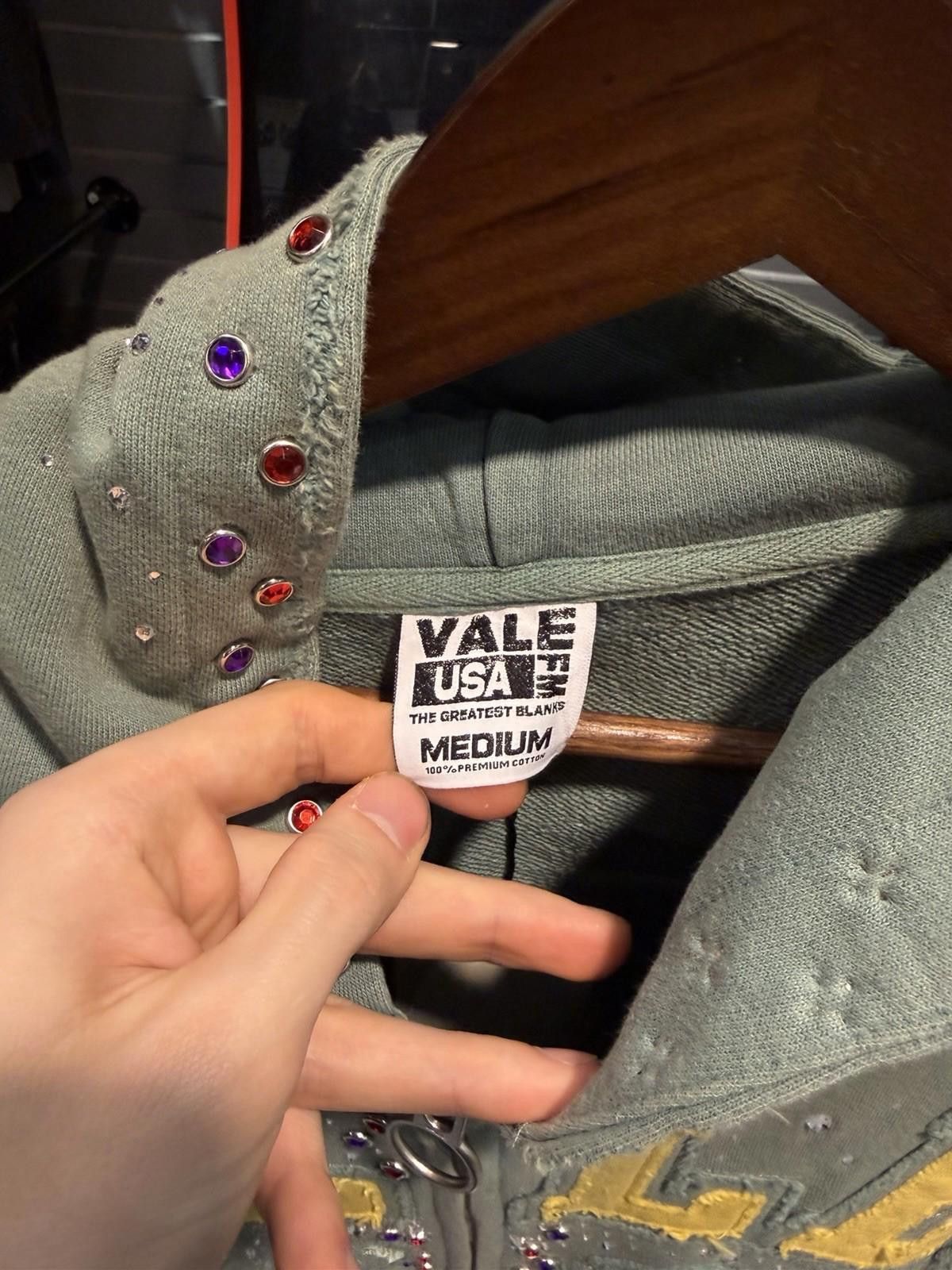 Vale M - Vale Zip Up Green Stone Studded Hoodie Authentic Valley Size US M / EU 48-50 / 2 - 7 Thumbnail