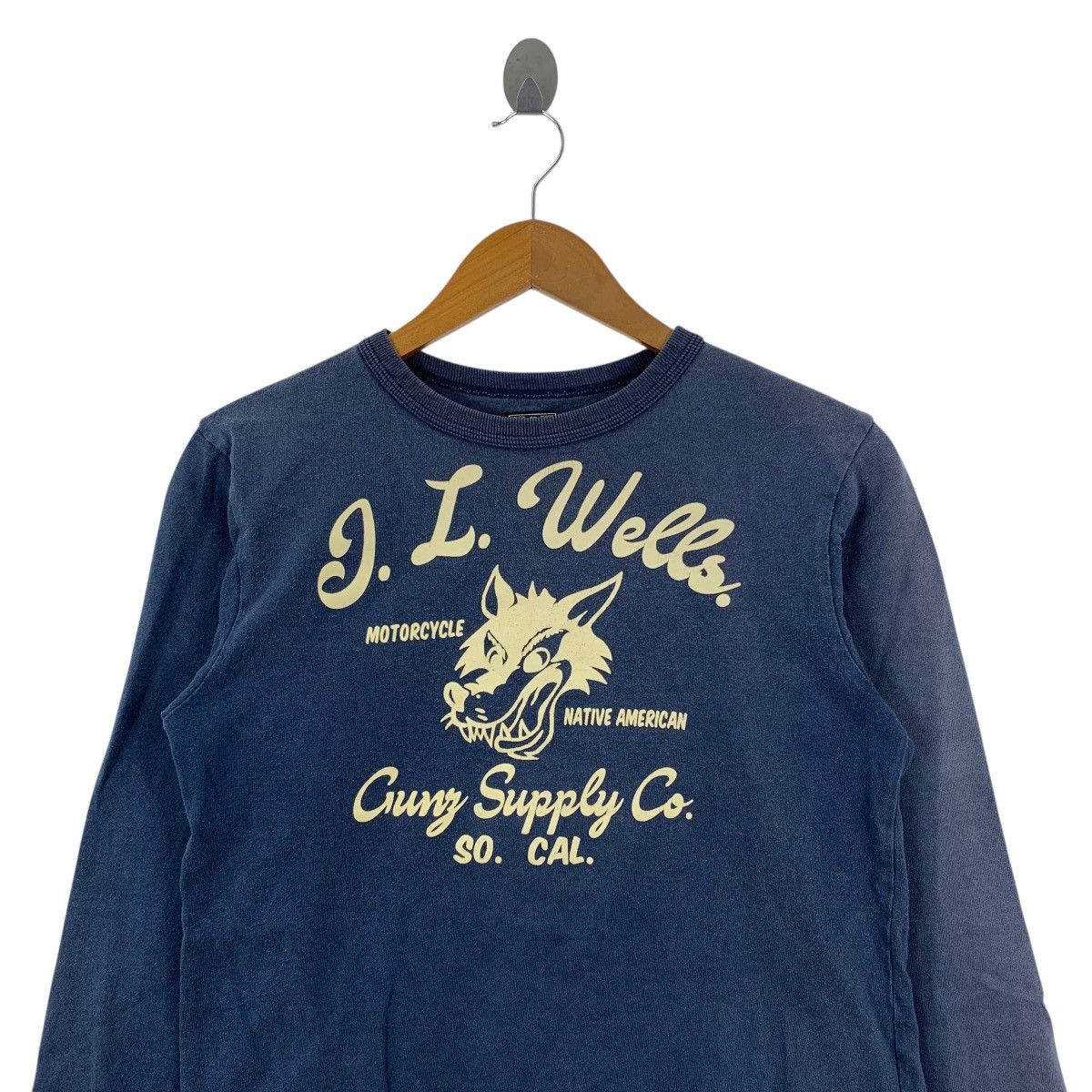 Japanese Brand GUNZ GENUINE Union Made J. L. Wells Motorcycle Japan Tshirt Size US S / EU 44-46 / 1 - 2 Thumbnail