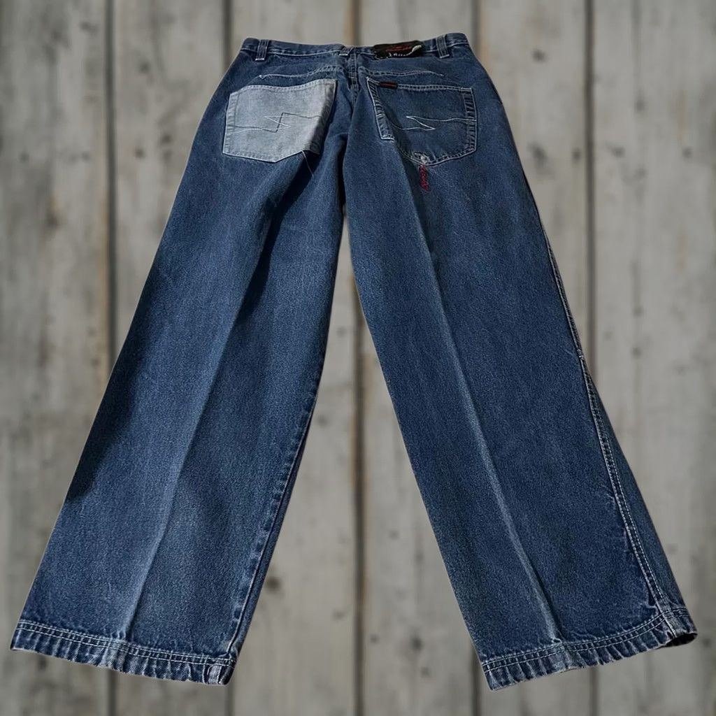 Fubu VINTAGE FUBU The Collection Jeans Baggy Wide-Leg 36X34 Men Blue 2000s Y2K Skater Size US 36 / EU 52 - 1 Thumbnail