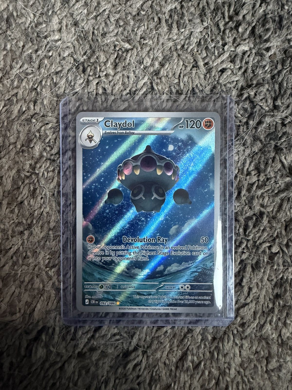 pokemon claydol card 095/197 Holo - Obsidian Flames Once during your turn (before your attack) Pokemon 2026 Pokmon Claydol Card