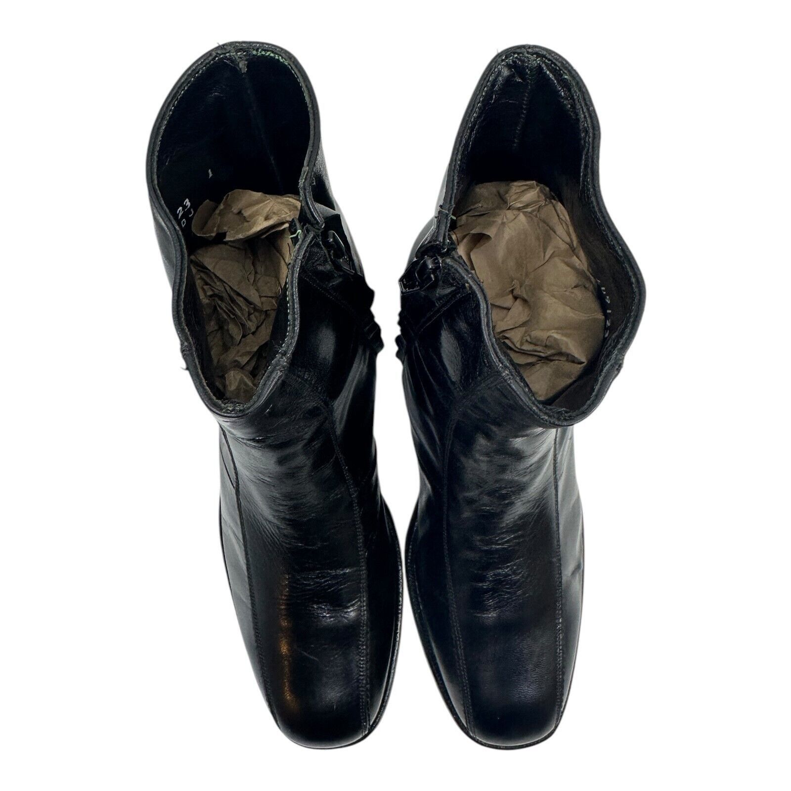 Florsheim Florsheim Mens Black Leather Round Toe Side Zip Size 5.5 D Size US 5.5 / EU 38 - 14 Thumbnail