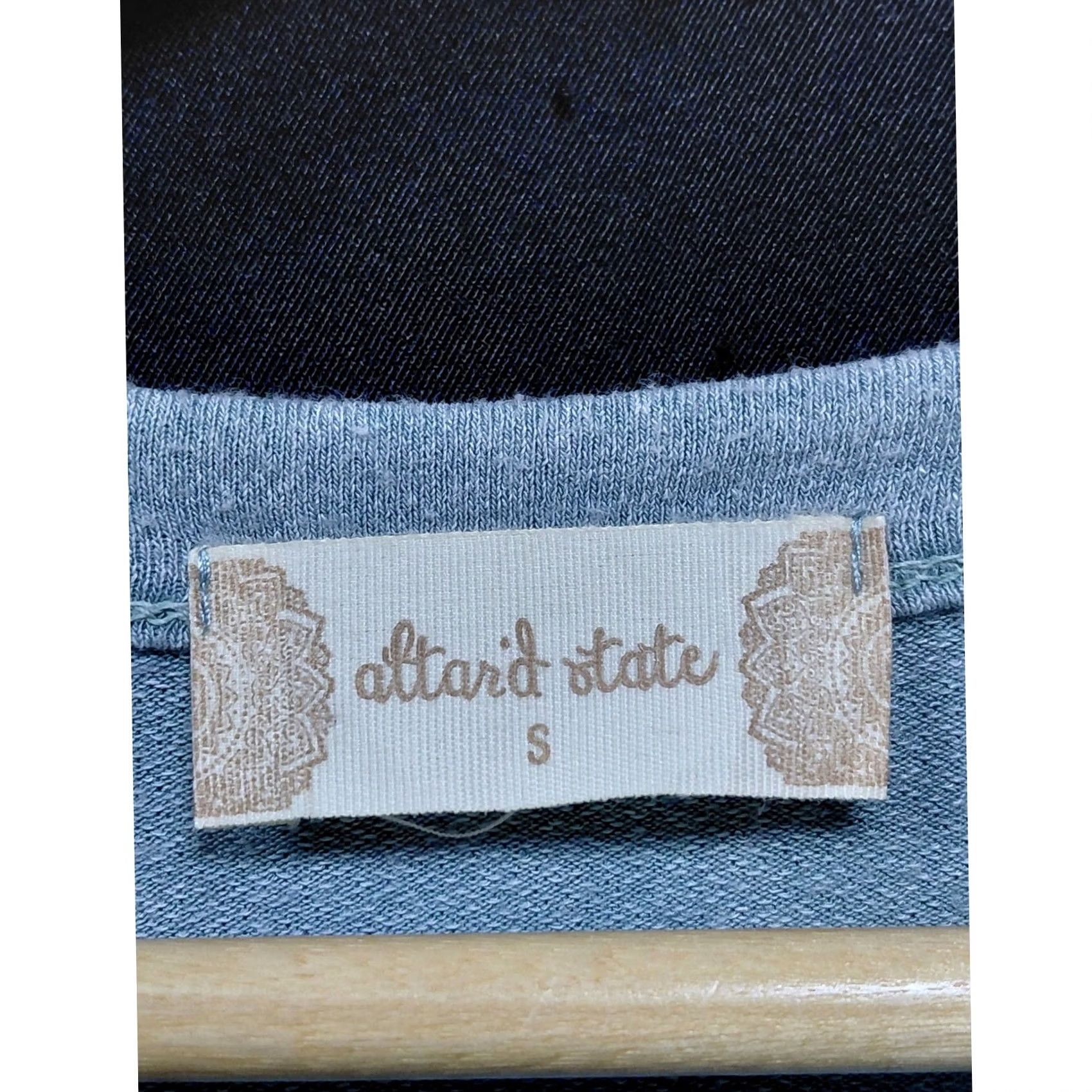 Vintage altard state Top Womens S Blue BAE Rayon Long Sleeve Solid Scoop Neck Women Size Size S / US 4 / IT 40 - 3 Thumbnail