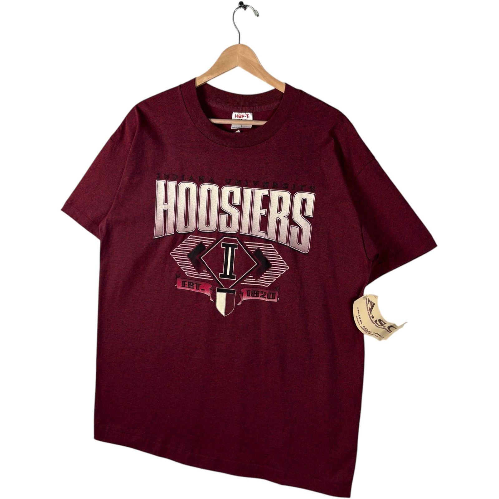Vintage Vintage Indiana University Hoosiers Spellout Logo Tee L Size US L / EU 52-54 / 3 - 3 Thumbnail