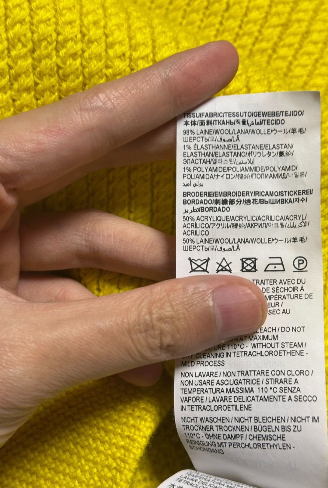 Saint Laurent Paris Saint Laurent Yellow Embroidered Logo Sweater Size US S / EU 44-46 / 1 - 6 Thumbnail