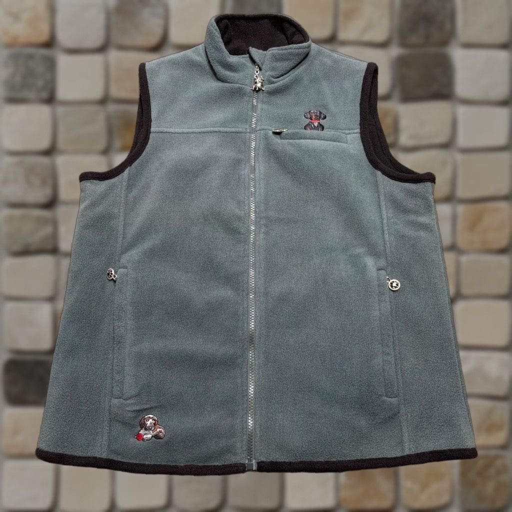 Vintage Dog Mom Vest Womens Medium Blue Reversible Embroidered Zip Pockets Charms Vest Women Blue Dog Theme Reversible Embroidered Zip Pockets Size M / US 6-8 / IT 42-44 - 1 Thumbnail