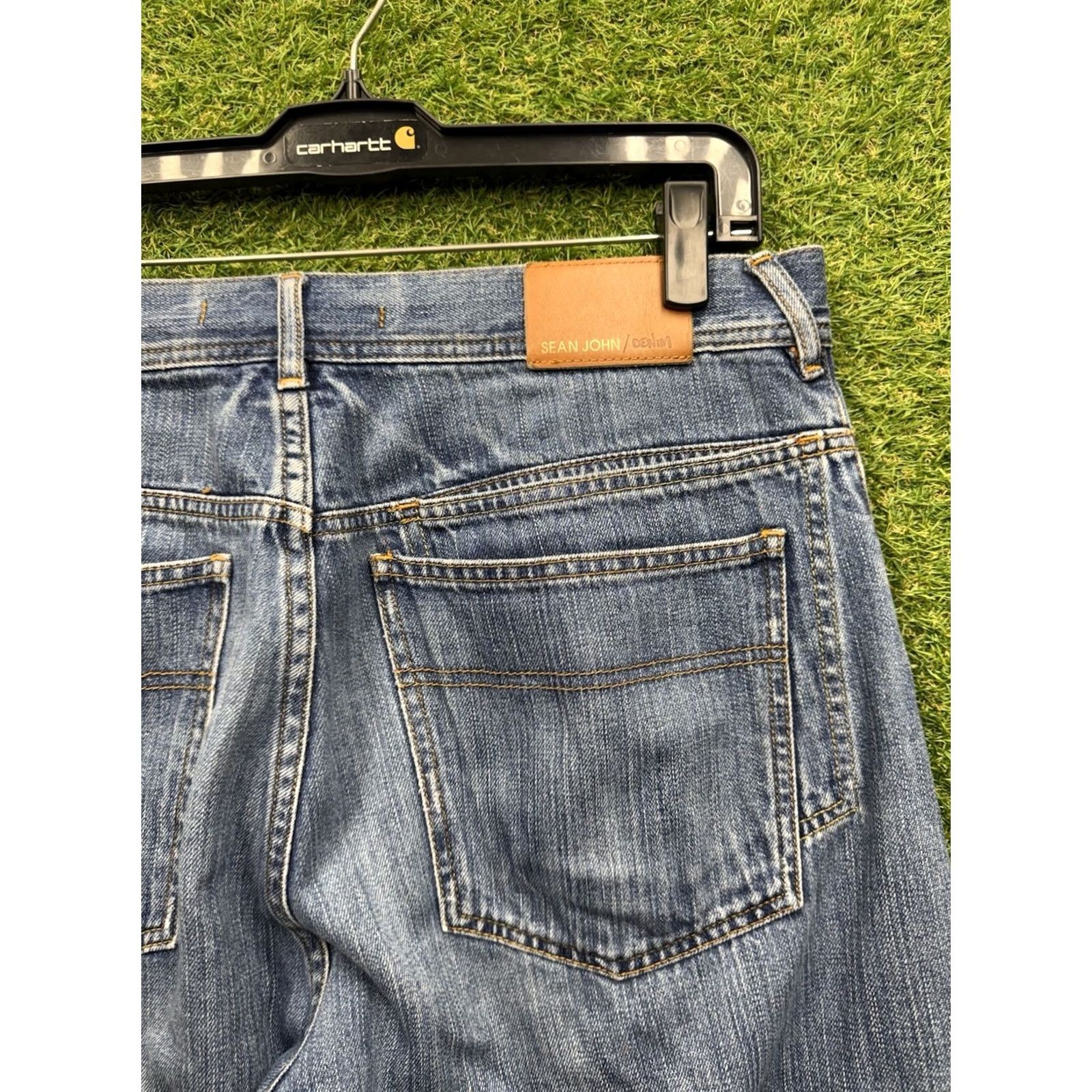 Sean John VINTAGE Sean John Baggy Jeans Mens 32x32 Hip Hop Grunge Skater Y2K Wide Leg Jeans Mens 32 Blue 90s Grunge Hip Hop City Band Size US 32 / EU 48 - 2 Thumbnail