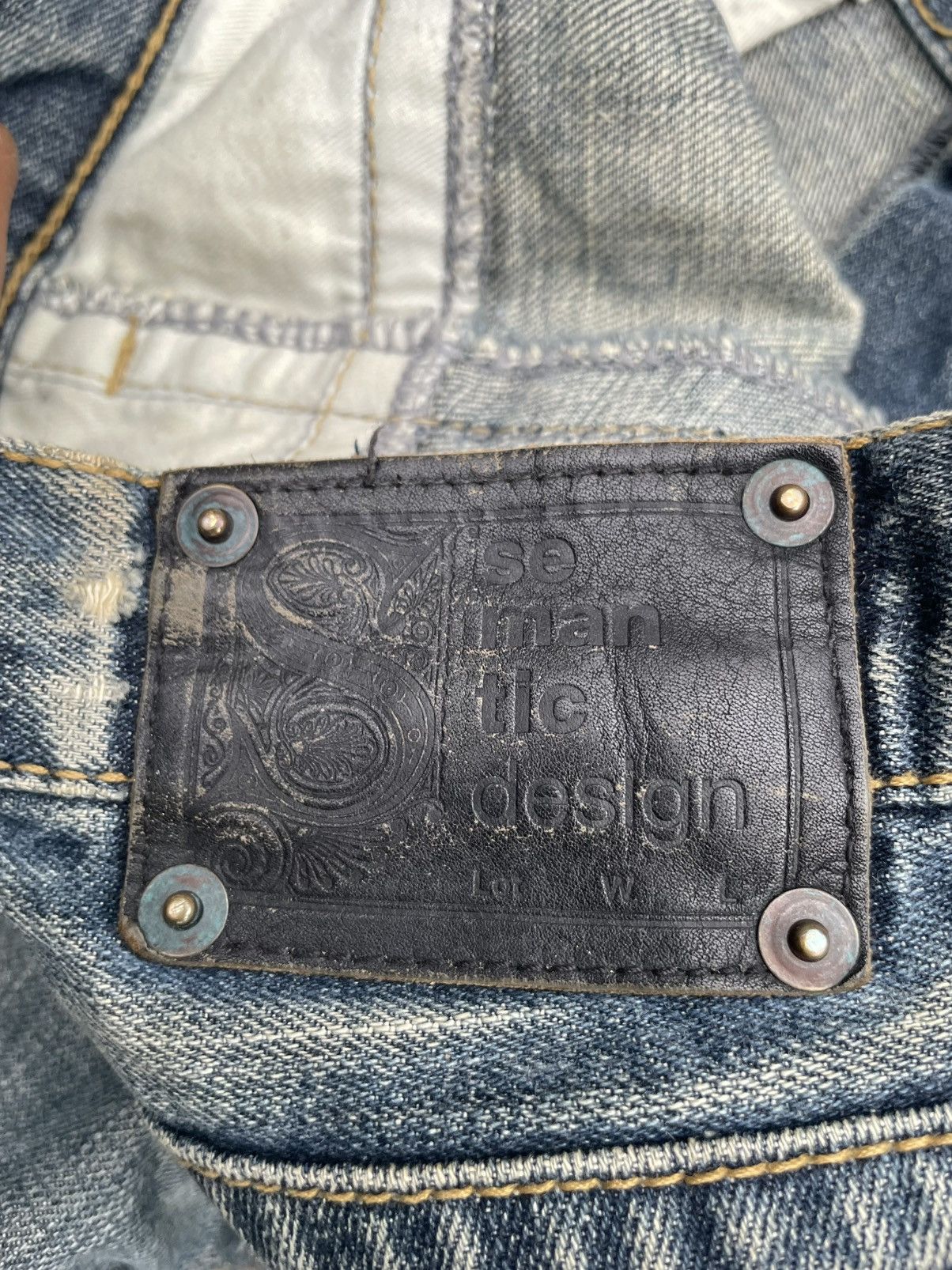 Japanese Brand Semantic Design Flare Distresed Denim Size US 36 / EU 52 - 19 Thumbnail