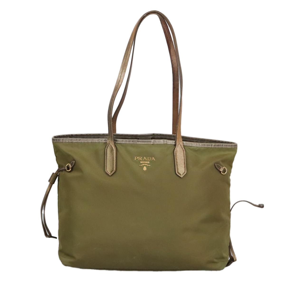 Prada Re-Nylon Khaki Synthetic Tote Bag (Pre-Owned) Size ONE SIZE - 1 Thumbnail