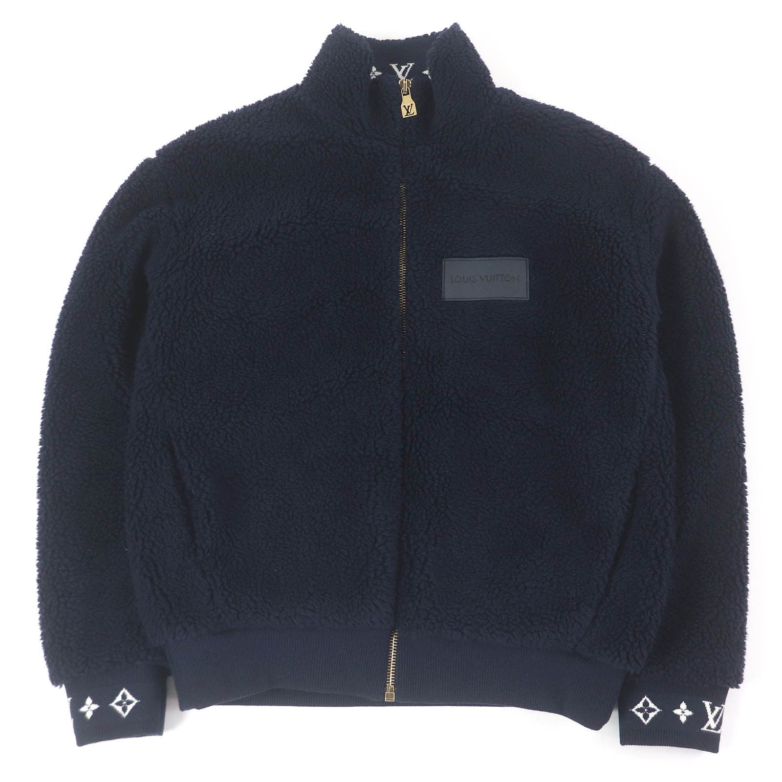 Louis Vuitton Louis Vuitton Louis Vuitton Monogram Leather Patch Fleece Blouson Leather Outerwear Size ONE SIZE - 1 Thumbnail