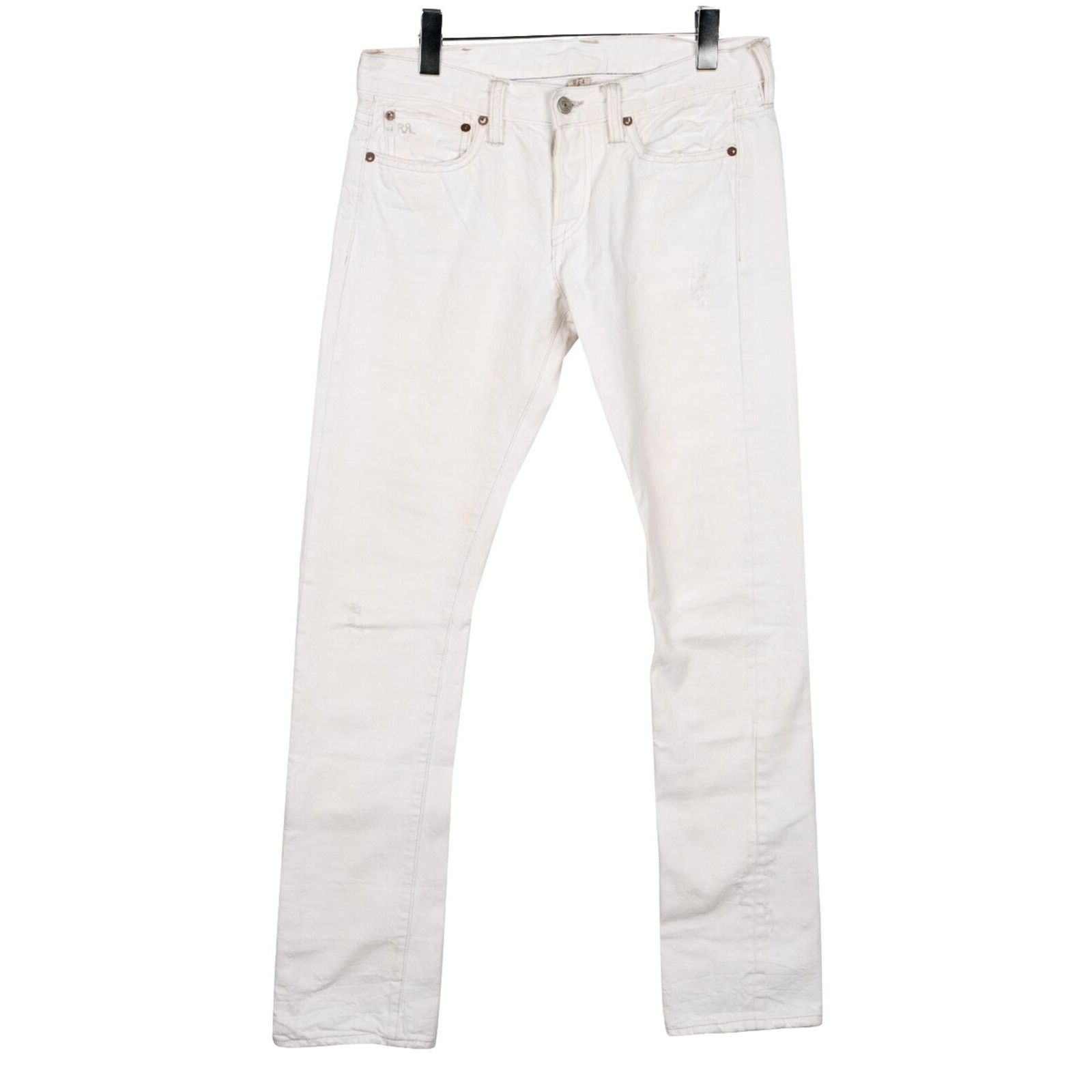 RRL Ralph Lauren RRL Double Ralph Lauren Jeans Size 29x34 White Distressed Size US 29 - 1 Thumbnail