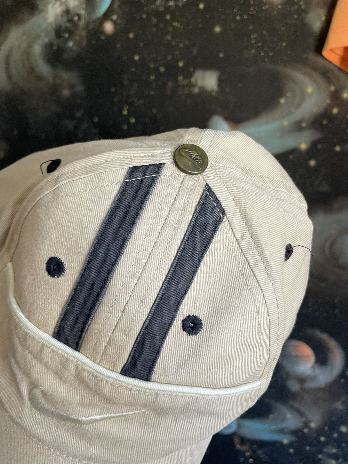 Nike × Vintage Nike vintage panel cap big embroidered logo Size ONE SIZE - 3 Thumbnail