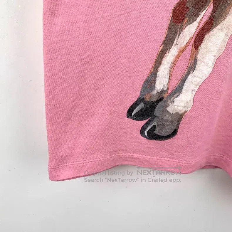 Gucci Gucci Pink deer floral printed cotton round-neck short-sle Size M / US 6-8 / IT 42-44 - 5 Thumbnail