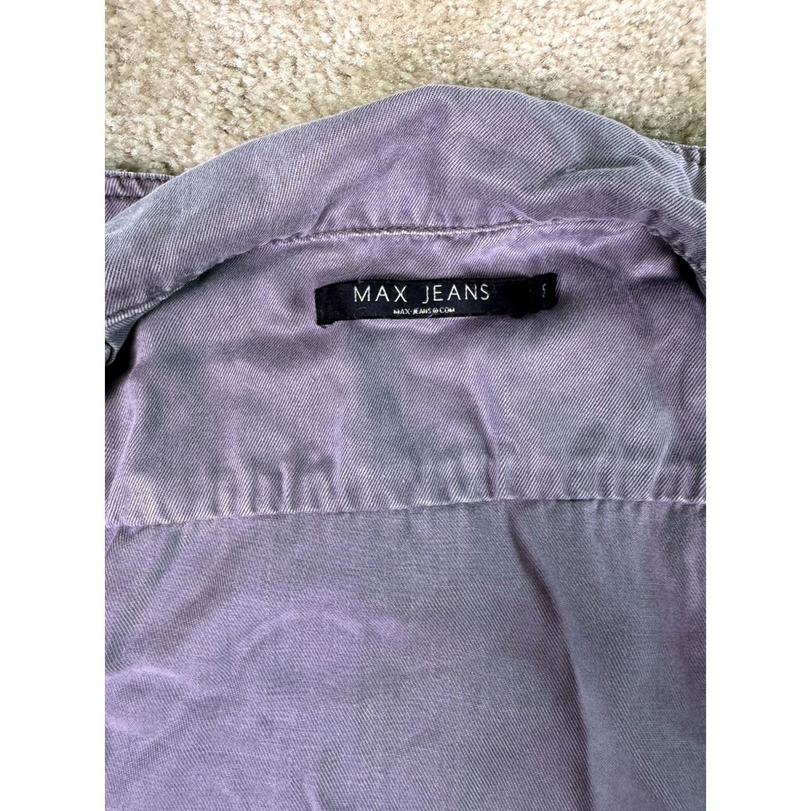 Vintage Max Jeans Womens Vest S Grey Army Zipper Pockets Sleeveless Casual Size 28" / US 6 / IT 42 - 6 Thumbnail