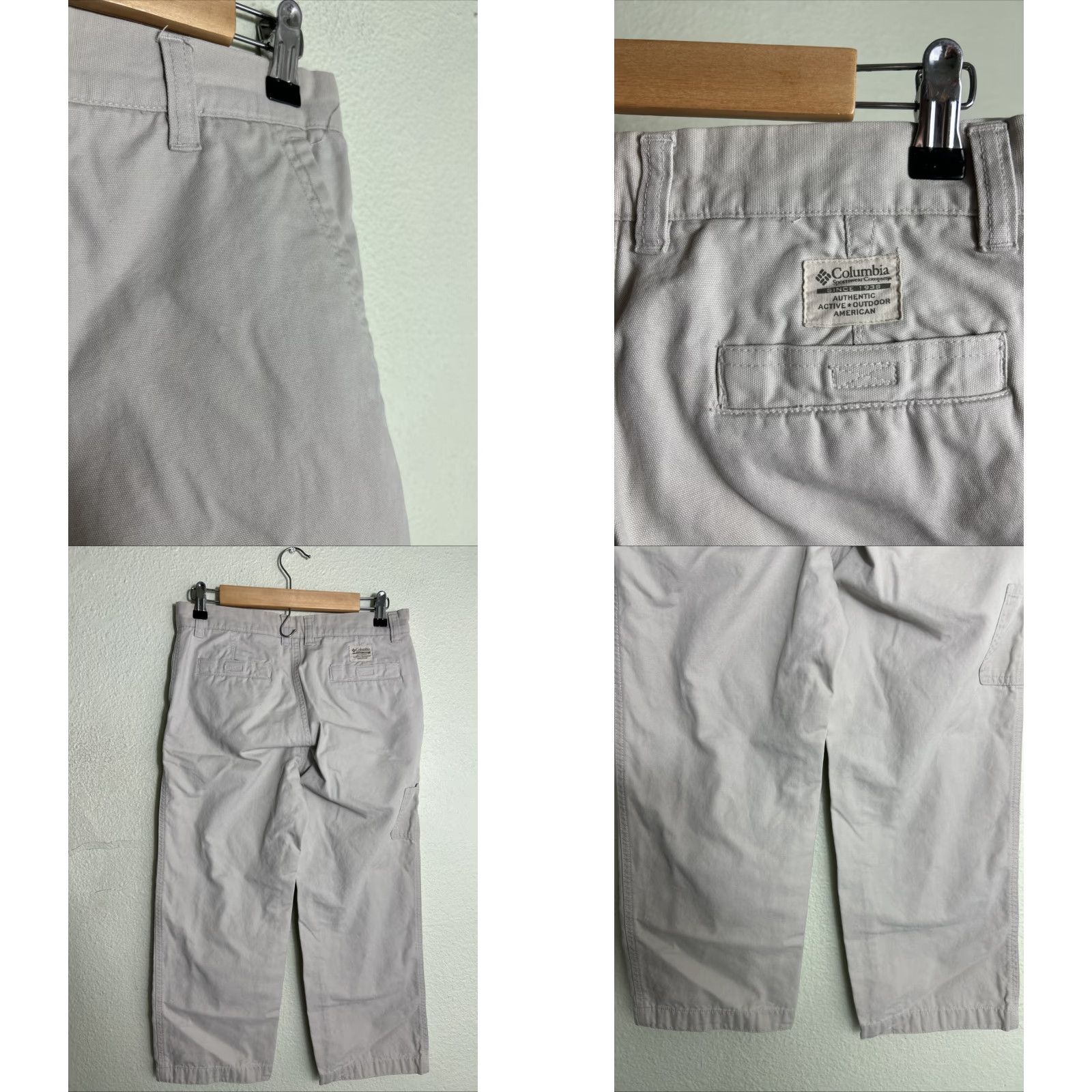 Vintage Columbia ROC Pants AL8179 Womens Size 6 Cargo Straight Leg Stone Cotton Hiking Pockets Belted Cream Modern Outdoor Mens Womens gauge Size 28" / US 6 / IT 42 - 8 Thumbnail