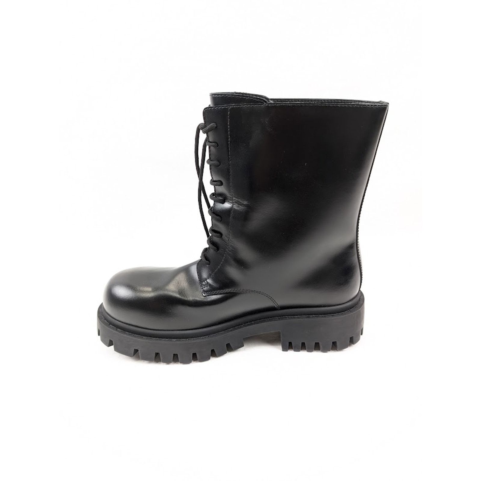 Balenciaga o1rshd1 Sergent Calf Bootie Calfskin Lux in Black Size US 11 / EU 44 - 7 Thumbnail