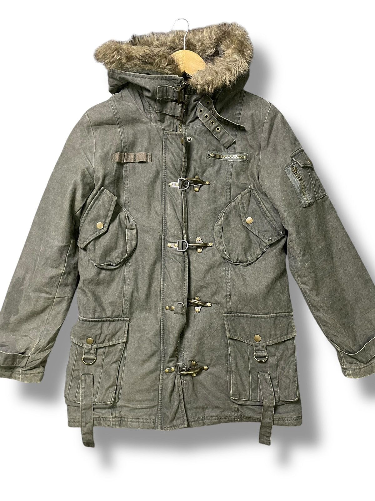 Japanese Brand Crazy Angel Multipocket Fur Hoodie Jacket(43) Size US L / EU 52-54 / 3 - 5 Thumbnail