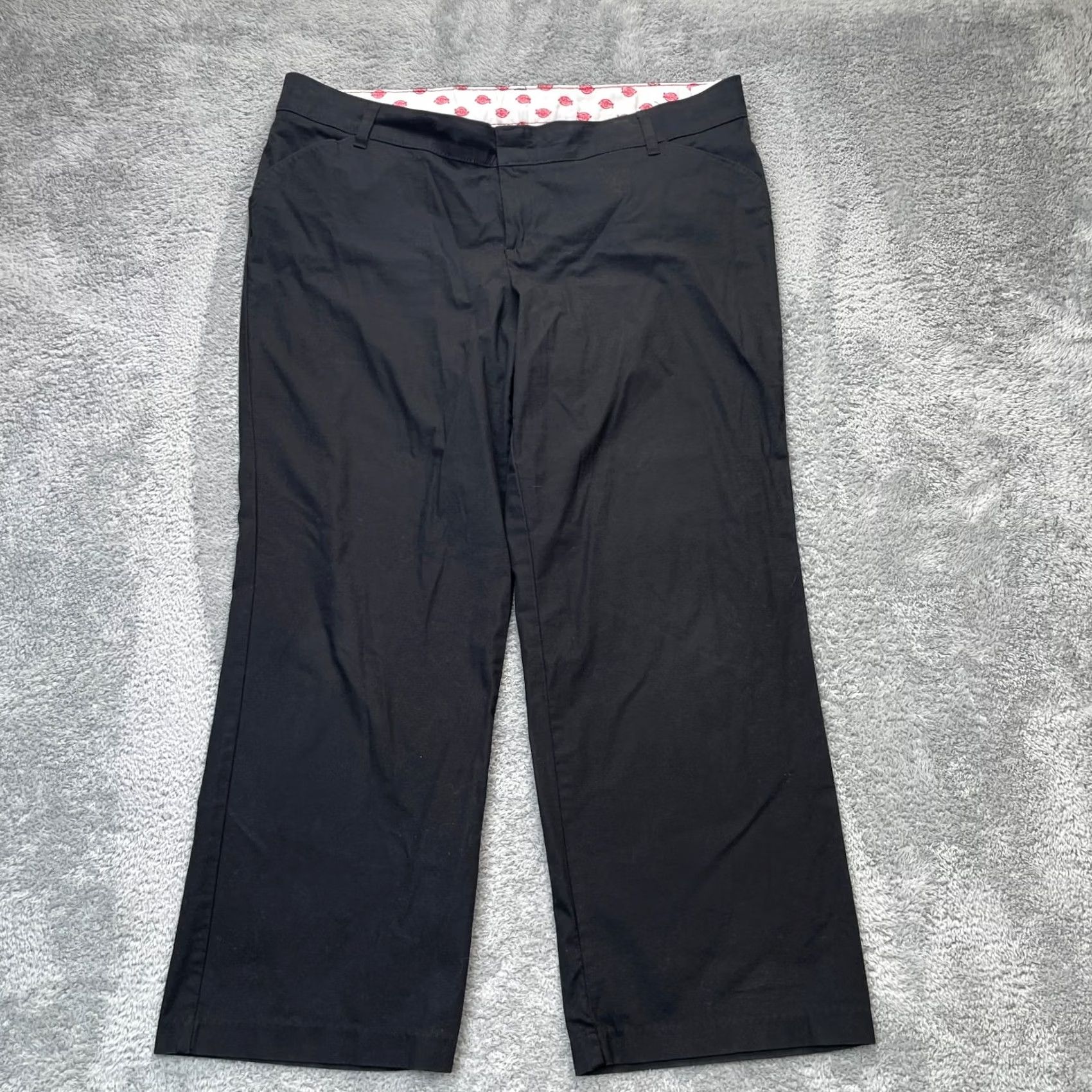 Dickies Dickies Pants Women 18P Black Relaxed Straight Leg Twill Cotton Stretch Workwear Pants Size 40" / US 18 - 2 Thumbnail