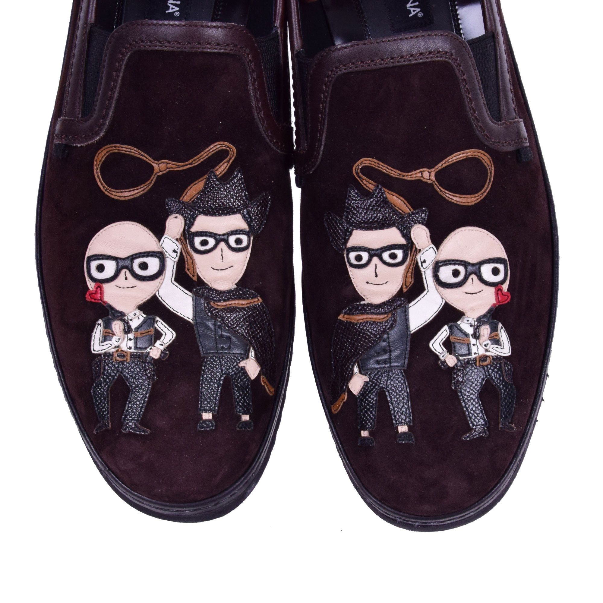 Dolce & Gabbana o1y0125 Logo Embellished Low-Top Sneakers in Dark Brown Size US 8.5 / EU 41-42 - 5 Thumbnail