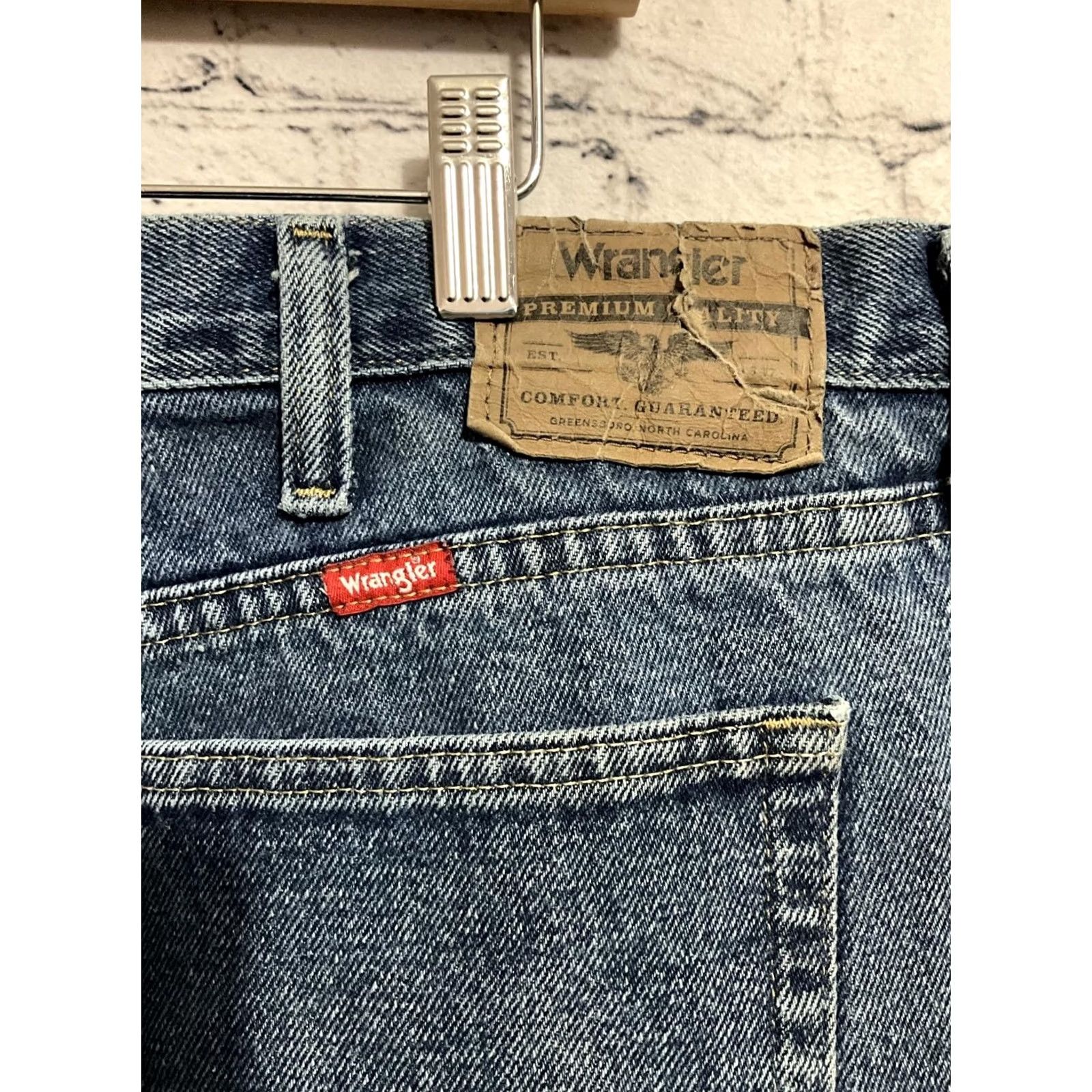 Wrangler Wrangler Jeans Denim 42x30 Big & Tall Men Classic Denim Jeans 42 Big & Tall Mens Blue Denim Button Closure Cotton Blend Solid 42 Mens Jeans Size US 42 / EU 58 - 3 Thumbnail