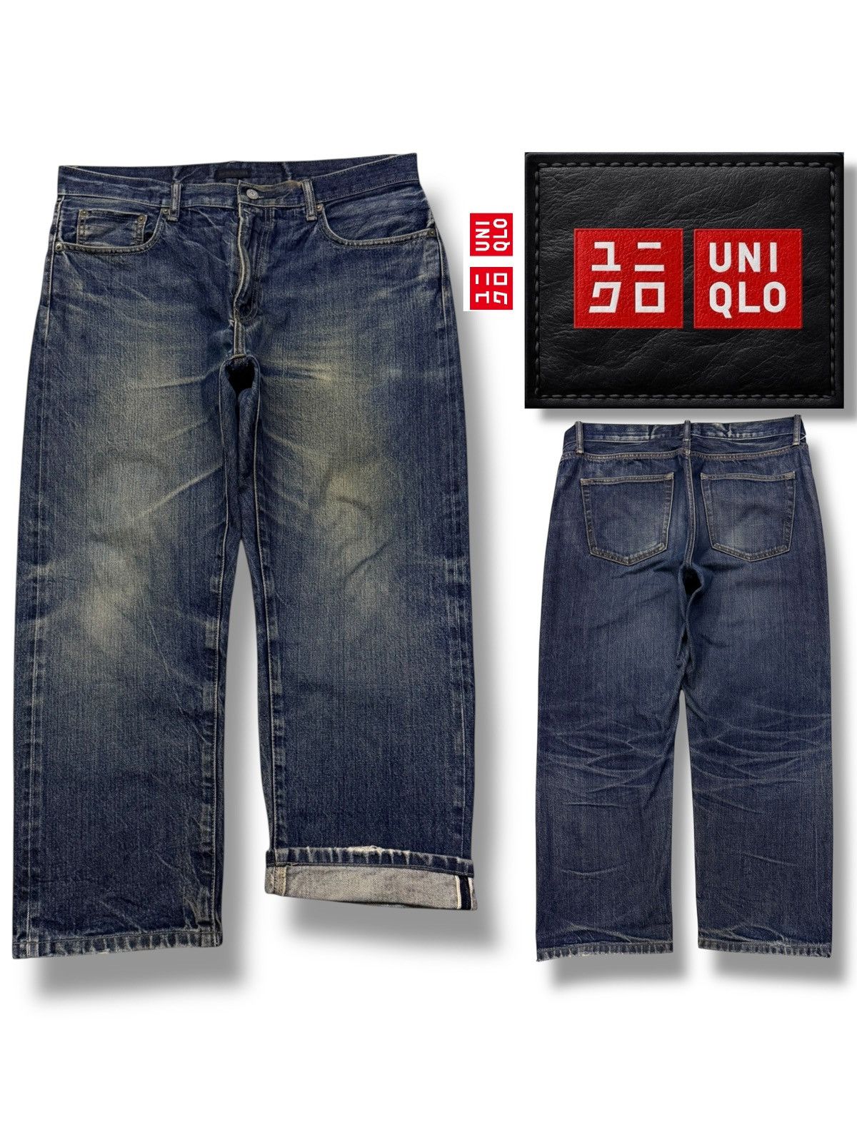 Uniqlo Vintage Uniqlo Jeans Selvedge Denim Japan | Vintage Faded 36 Size US 36 / EU 52 - 1 Thumbnail