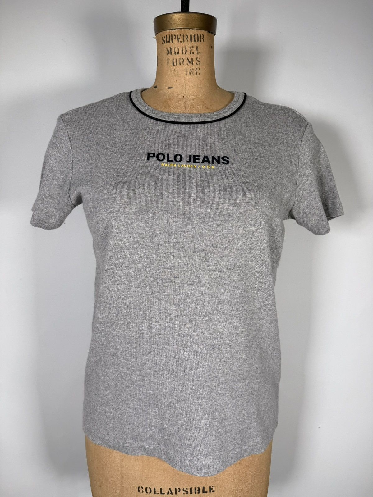 Polo Ralph Lauren Vintage Polo Jeans Ralph Lauren Women's Rib Cotton T-Shirt Size M / US 6-8 / IT 42-44 - 1 Thumbnail