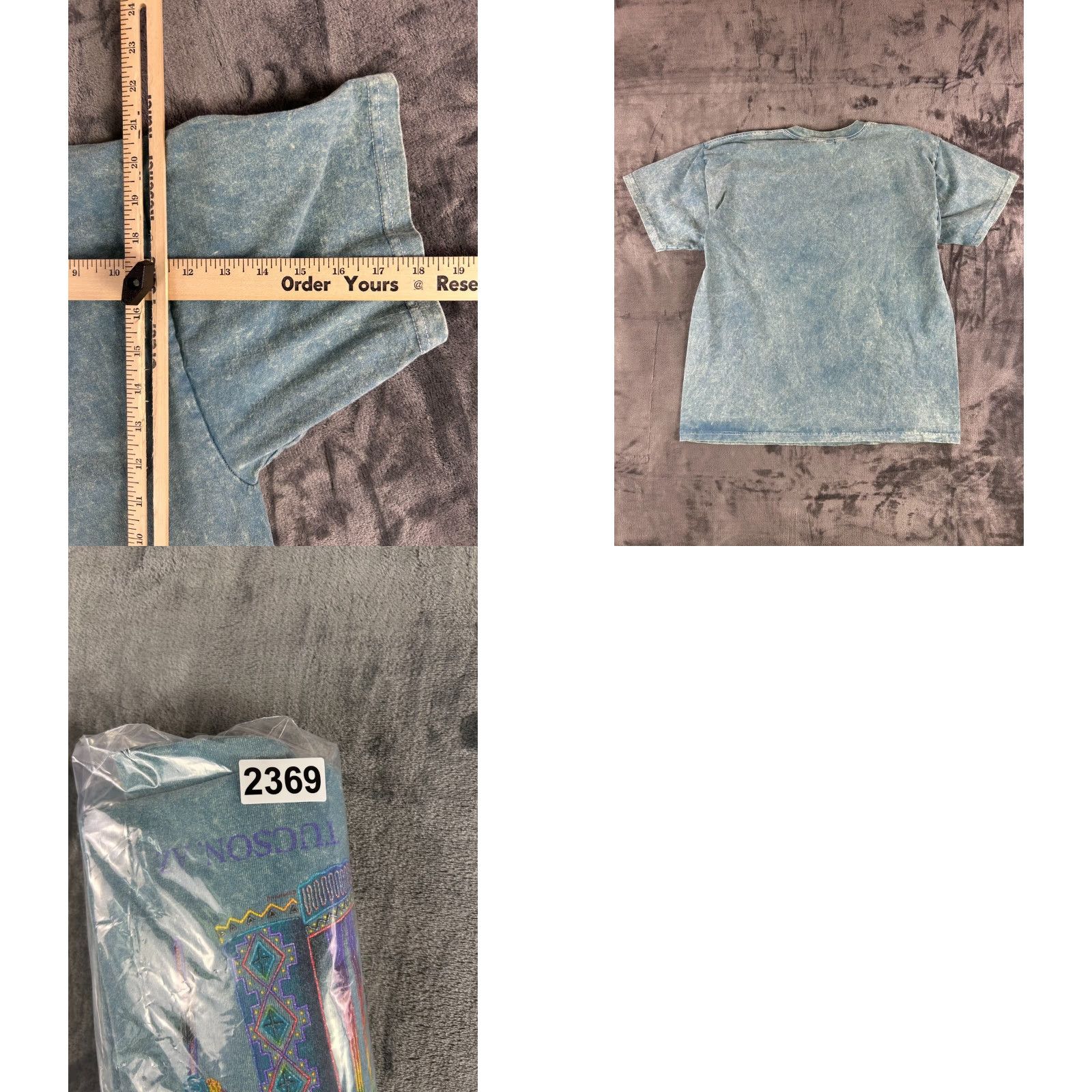 Gildan VINTAGE Tucson AZ Tribal T-Shirt Gildan Heavy Cotton XL Blue Mens 90s Graphic Printed Crew Neck Short Sleeve United States USA Size US XL / EU 56 / 4 - 8 Thumbnail