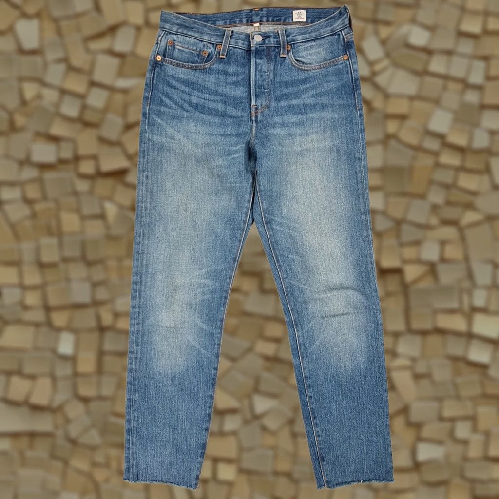 Levi's Levis Jeans Blue W28 L28 Denim Regular 5-Pocket Stretch Tapered Womens Size 28" / US 6 / IT 42 - 1 Thumbnail