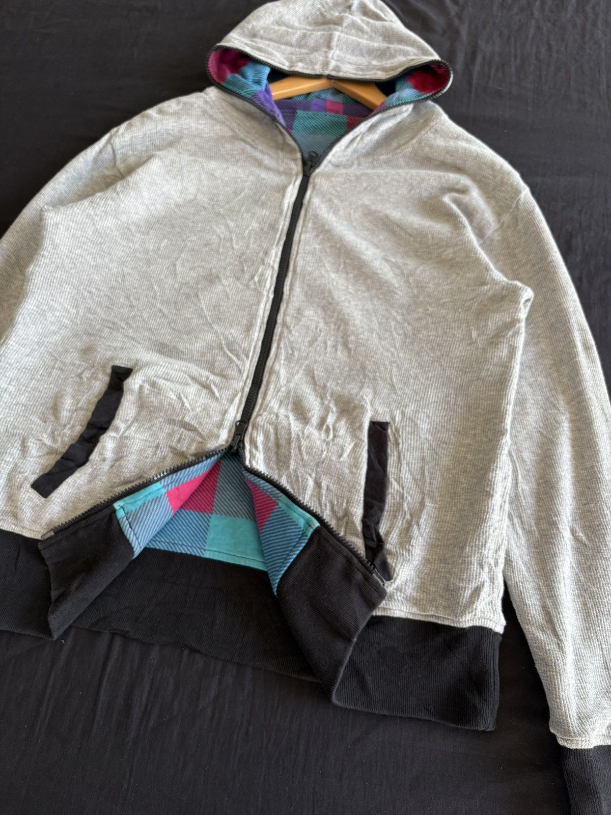 Japanese Brand M25QUARED Reversible Full Zip Hood Punk Y2K Style Size US L / EU 52-54 / 3 - 6 Thumbnail
