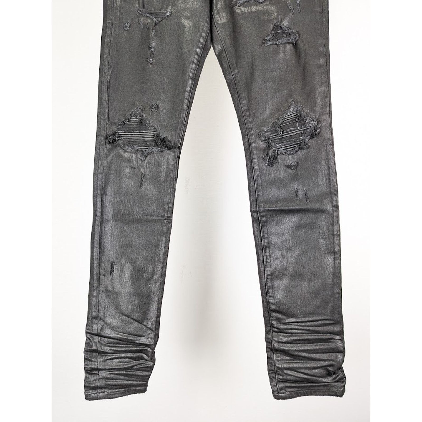 Amiri o1rshd1 Q:2 / Coated MX1 Jeans in Black Size US 33 - 4 Thumbnail